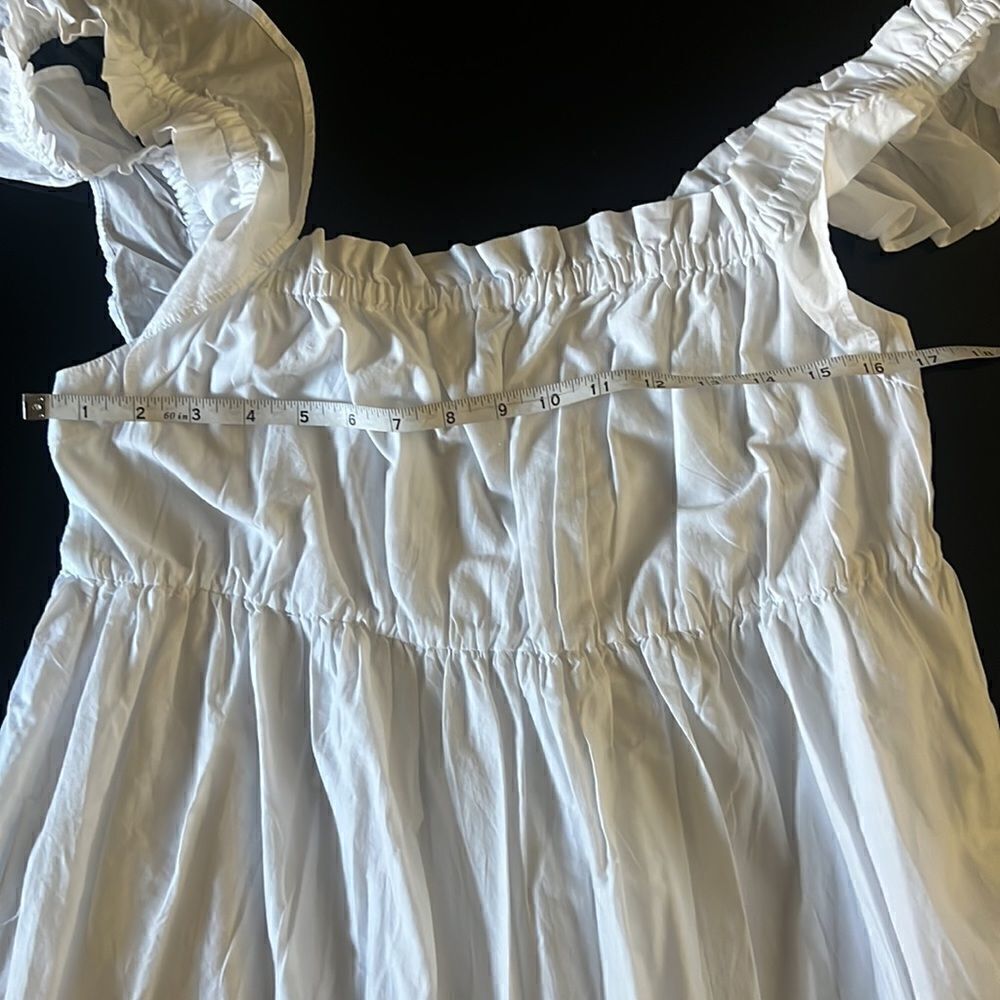 NWT JCREW Flutter-sleeve mini cotton dress with neon embroidery 10 - Picture 6 of 9